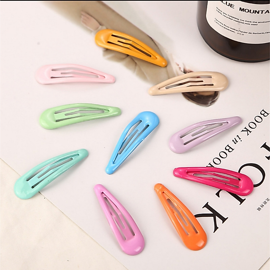 1PCS Jepit Rambut Wanita Clip Hair Pin Besi Aksesoris Jepitan Hairpin Klip Model Korea Lucu Warna Warni A083 - Gambar 4