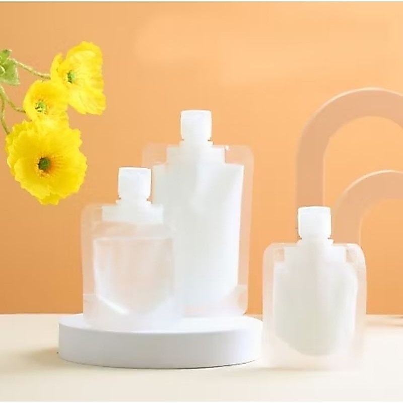 1PCS Botol Reffil Shampoo Sabun Pouch Travel Organizer Wadah Isi Ulang Liquid Traveling Transparant A338 - Gambar 2