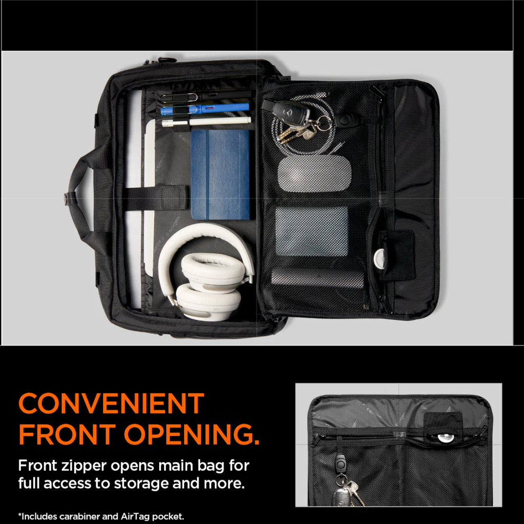 SPIGEN Tas Selempang Bahu Laptop Business Bag Life Klasden Travel Friendly Black Sleeve - Gambar 2