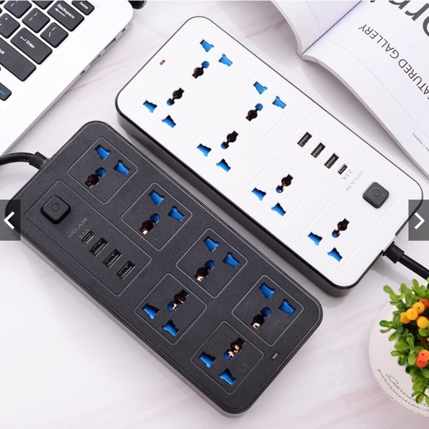 Electric sockets 6 Power Socket Extension wire USB Ports Power Strip ...