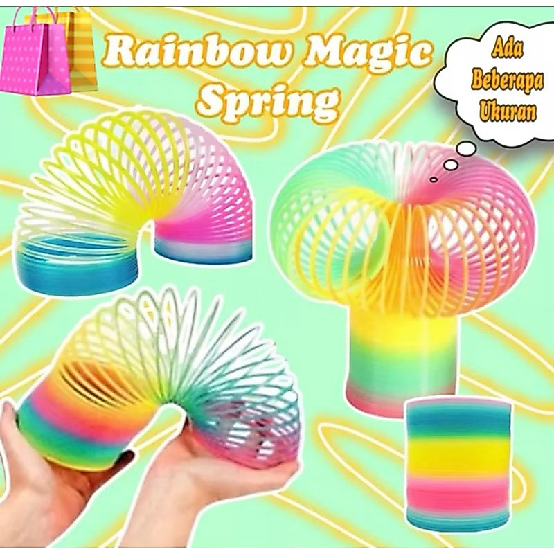 Mainan Magic Rainbow Spring Jumbo Ukuran 8,7cm Mainan Edukasi
