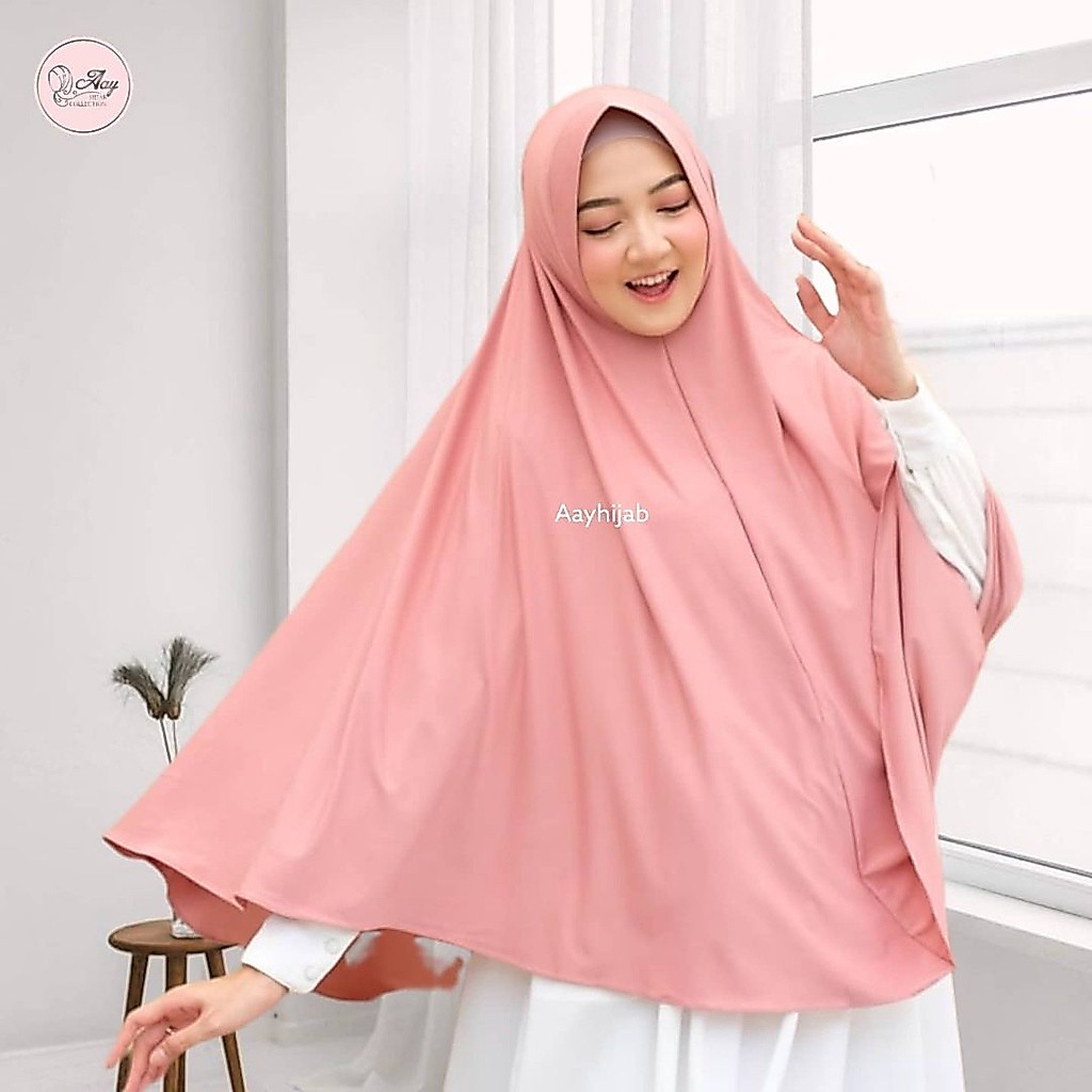 jilbab bergo jersey tasya jumbo / hijab instan jersey jumbo 90 x 100