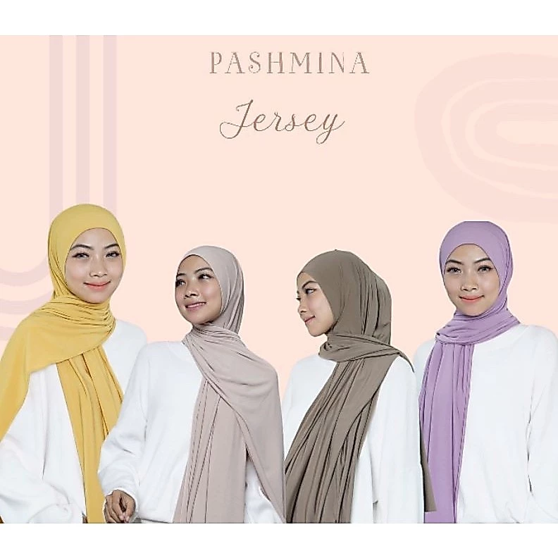Hijab Pashmina Kaos Jersey / Jilbab Pashmina Jersey Premium