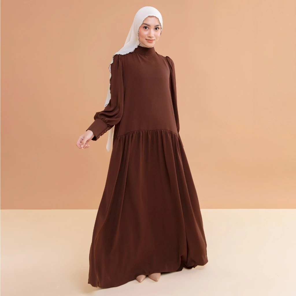 Lozy Hijab - Lesti Dress Lozy x Lesti (Long Dress Bahan Poly Flowy Anti UV ) - Gambar 4