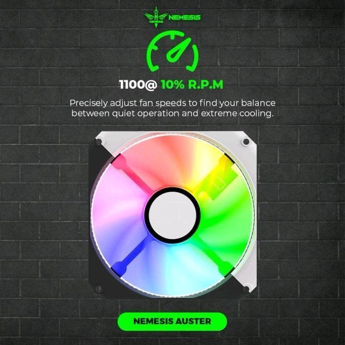 NYK Nemesis AUSTER Fan Case RGB Lightning 12cm Fan Casing - Gambar 3
