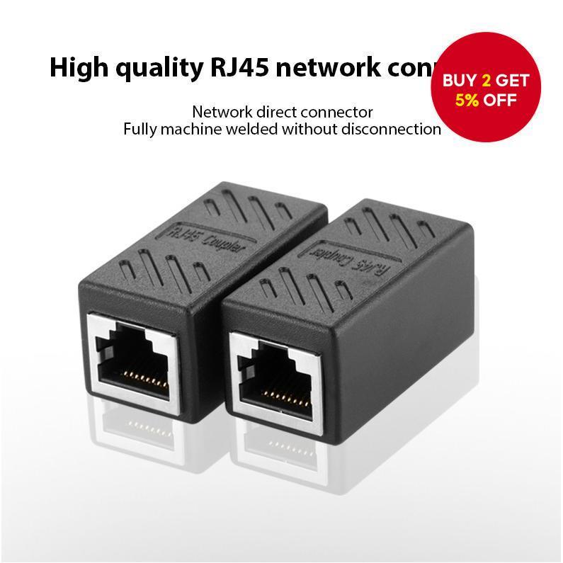 Enhanced Cat6 RJ45 Cable Straight Ethernet Splitter Connector Dual ...