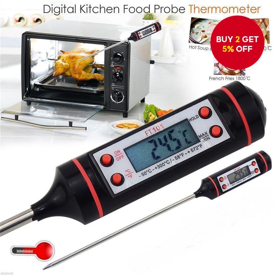 Kitchen Thermometer Cooking Digital Precise Accurate For BBQ Food Meat ...