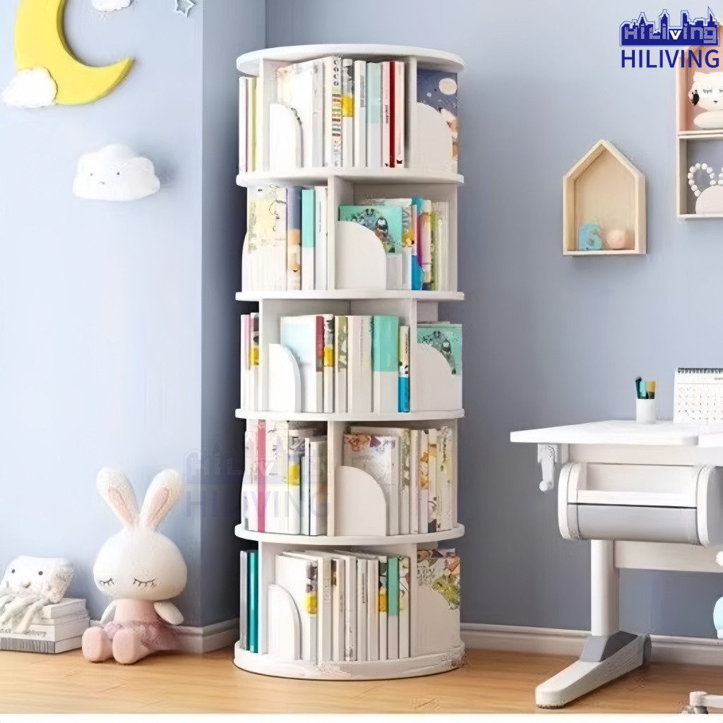 🌟SG STOCK🌟Rotating Book Shelf Rotate Student Multi Layer Bookcase 360 ...