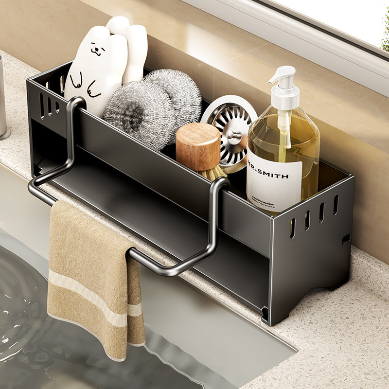 Kitchen Drain Rack Rag Sponge Drainer Faucet Sink Storage Rack | Shopee ...