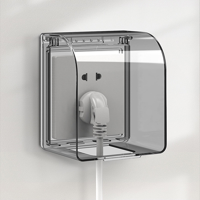 86 Type Waterproof Box Electric Plug Cover Self-Adhesive Wall Socket ...