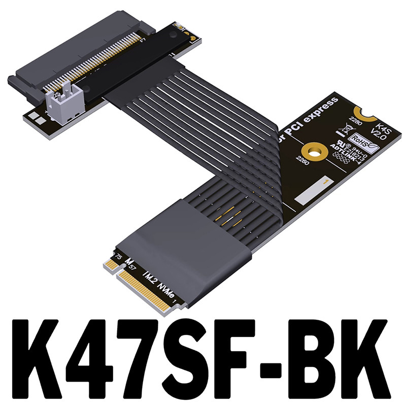 PCIe 5.0 M.2 NVMe to U.2 SFF-8639 SSD Riser Cable PCIe 5.0 x4 Gen5 Max ...