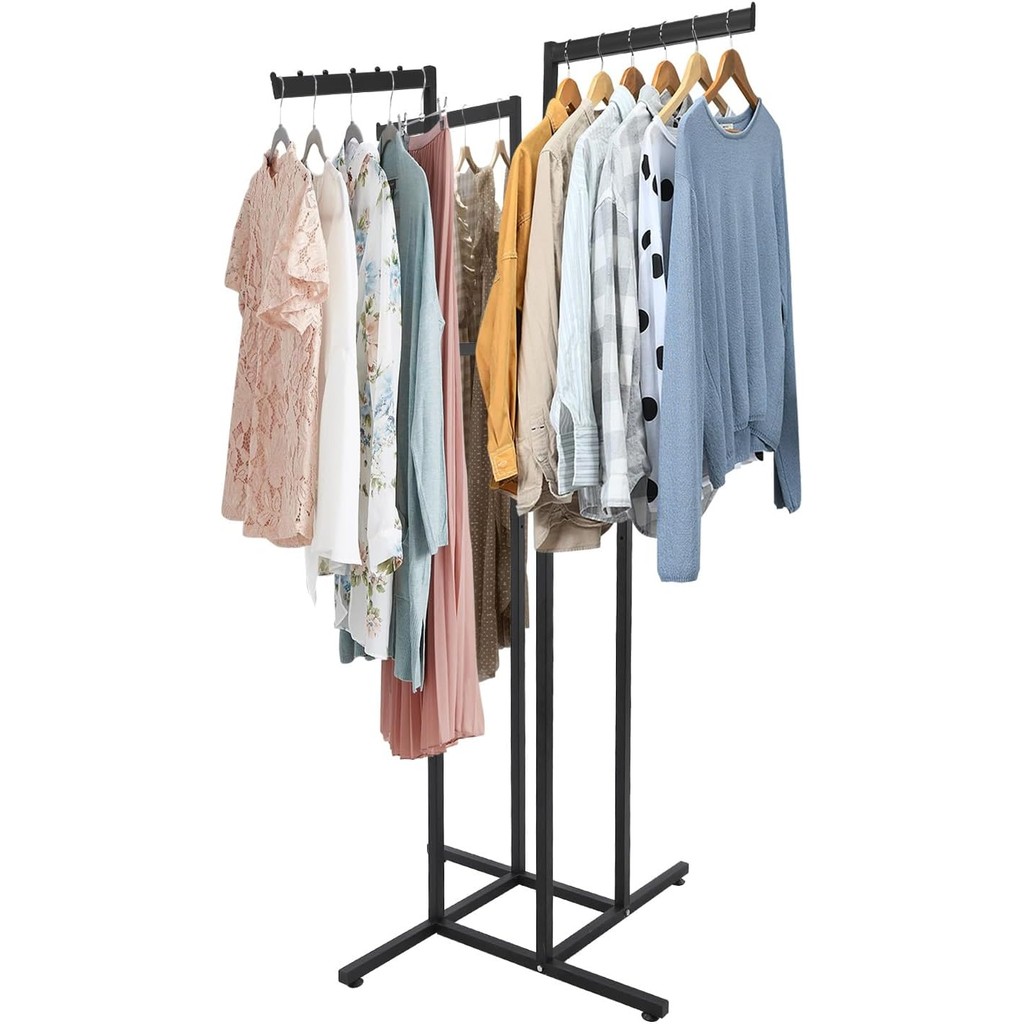 4 Way Adjustable Clothing Rack, Clothings Display Stand with Straight ...