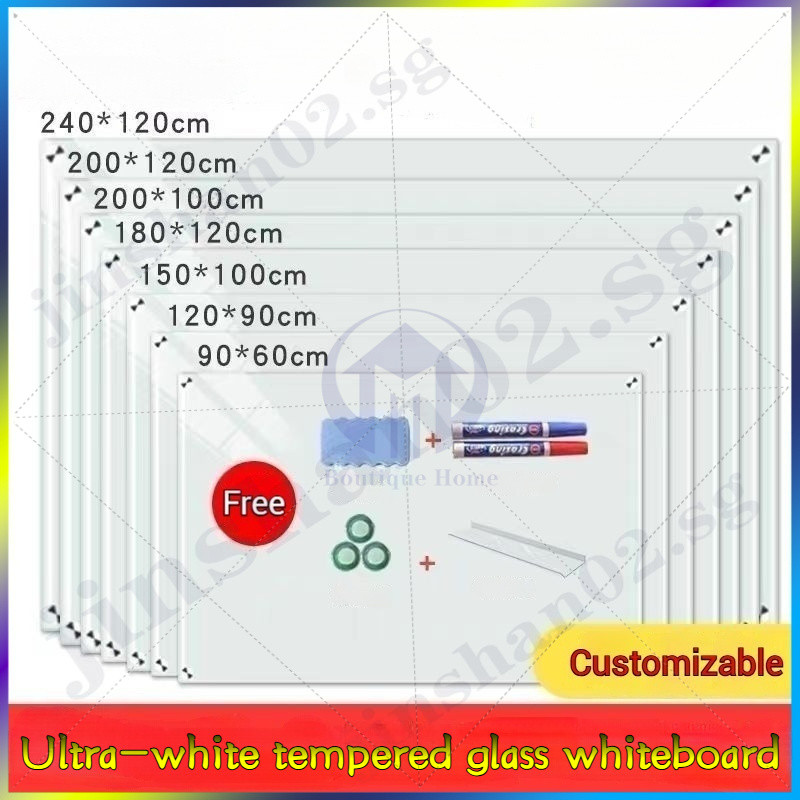 Customized magnetic glass white board tempered writing board for office ...