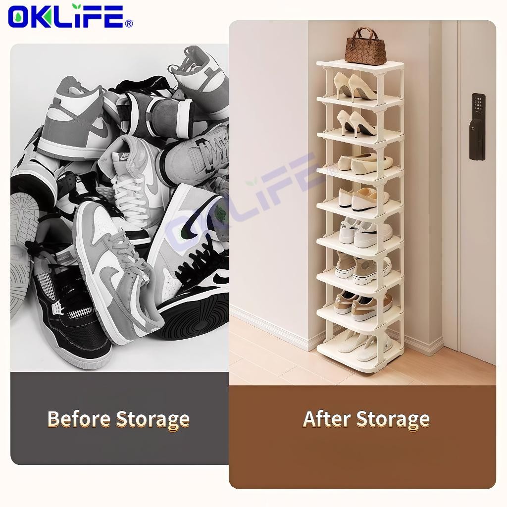 Multi-Layer Plastic Shoe Rack and Space-Saving Shoe Cabinet view 9