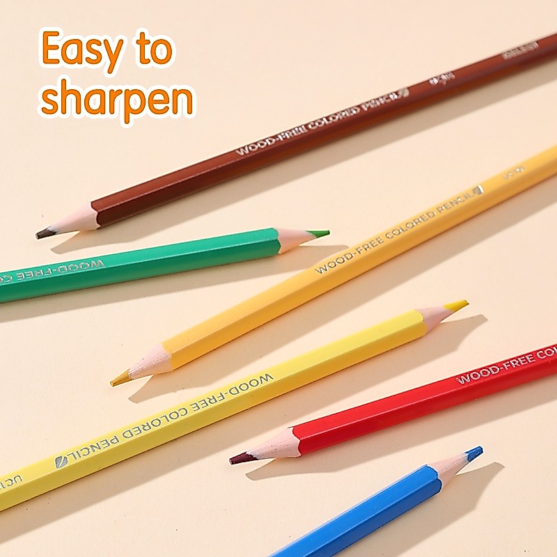 Deli I-Select Pensil Warna Serbaguna Wood-free 6/12/18/24 Warna UC101 - Gambar 3