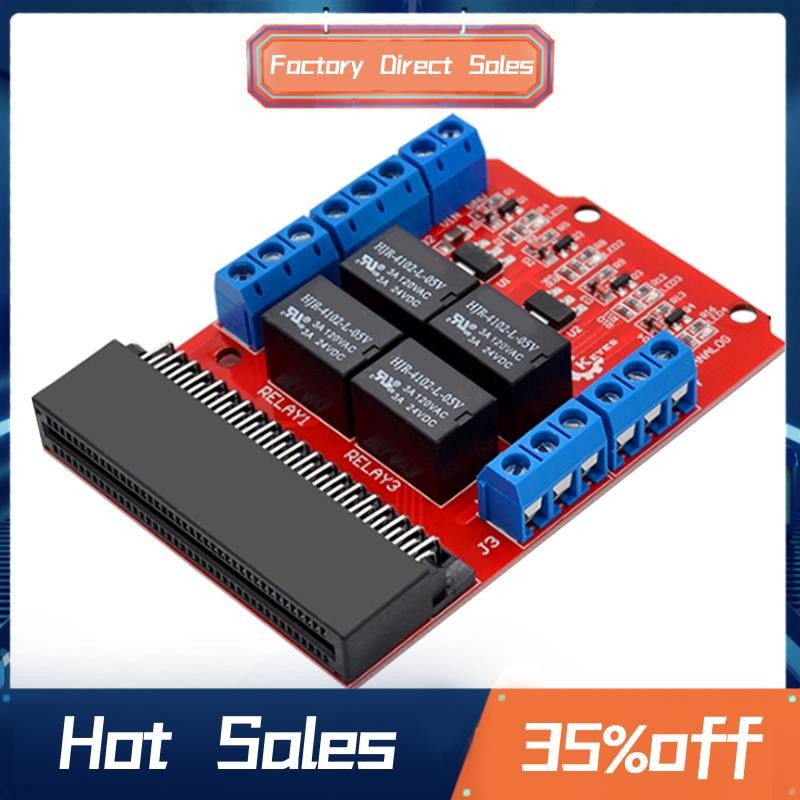 Microbit 4 Channel Relay Module Shield 5V High Trigger Programming ...