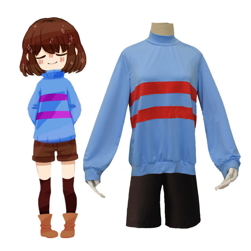 Frisk Cosplay Costume - Undertale Inspired Green Anime Design | Shopee ...