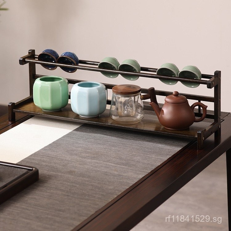 Desktop Chinese Style Small Storage Zisha Teapot Tea Cup Non-Solid Wood ...