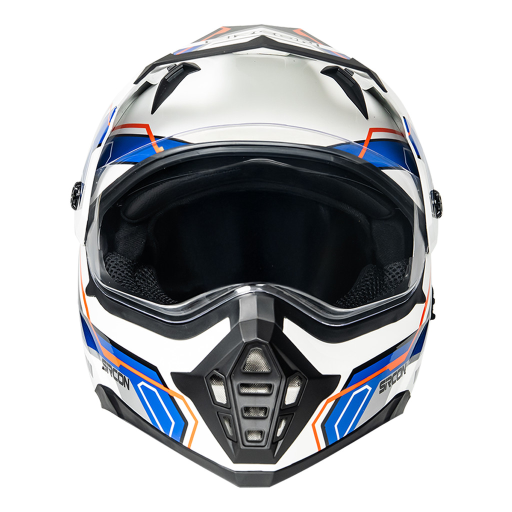 Cargloss Sircon Supermoto Venturo Helm Full Face - White - Gambar 2