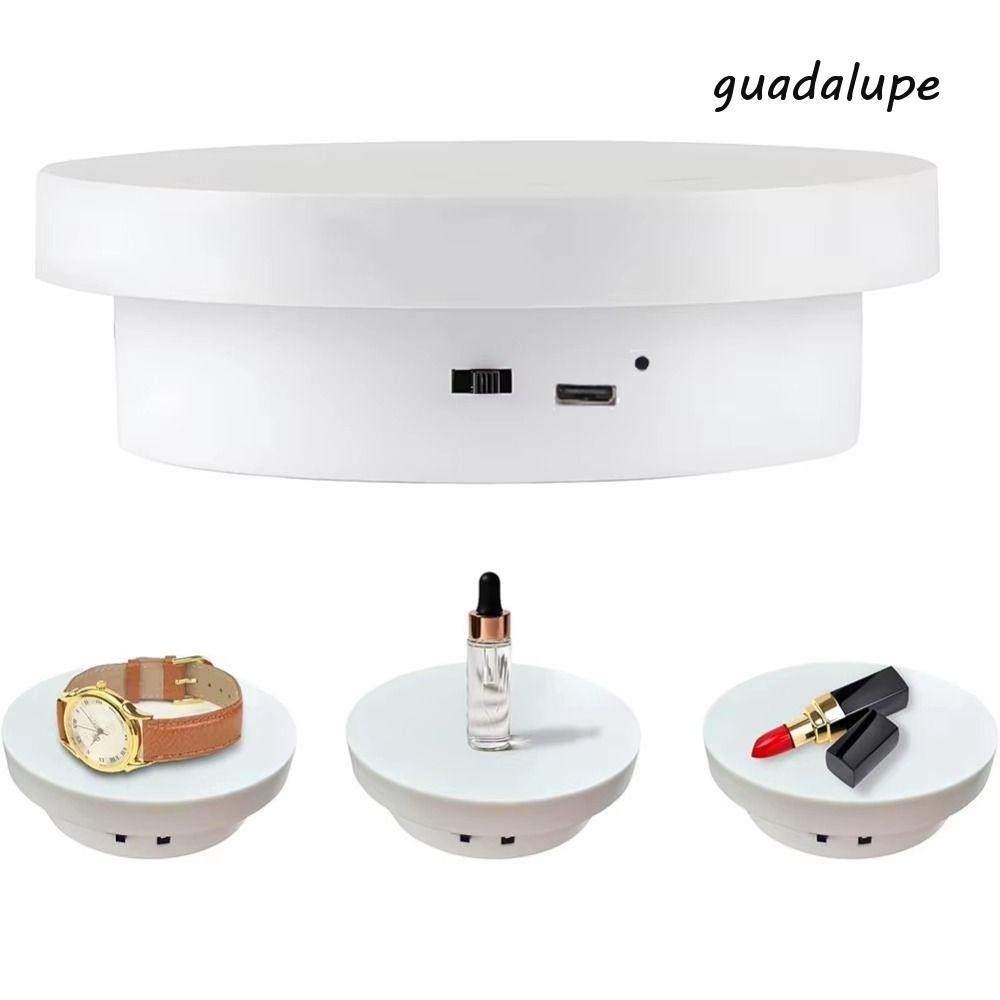 GUADALUPE Electric Turntable, 360° Rotating Round Shape Automatic ...