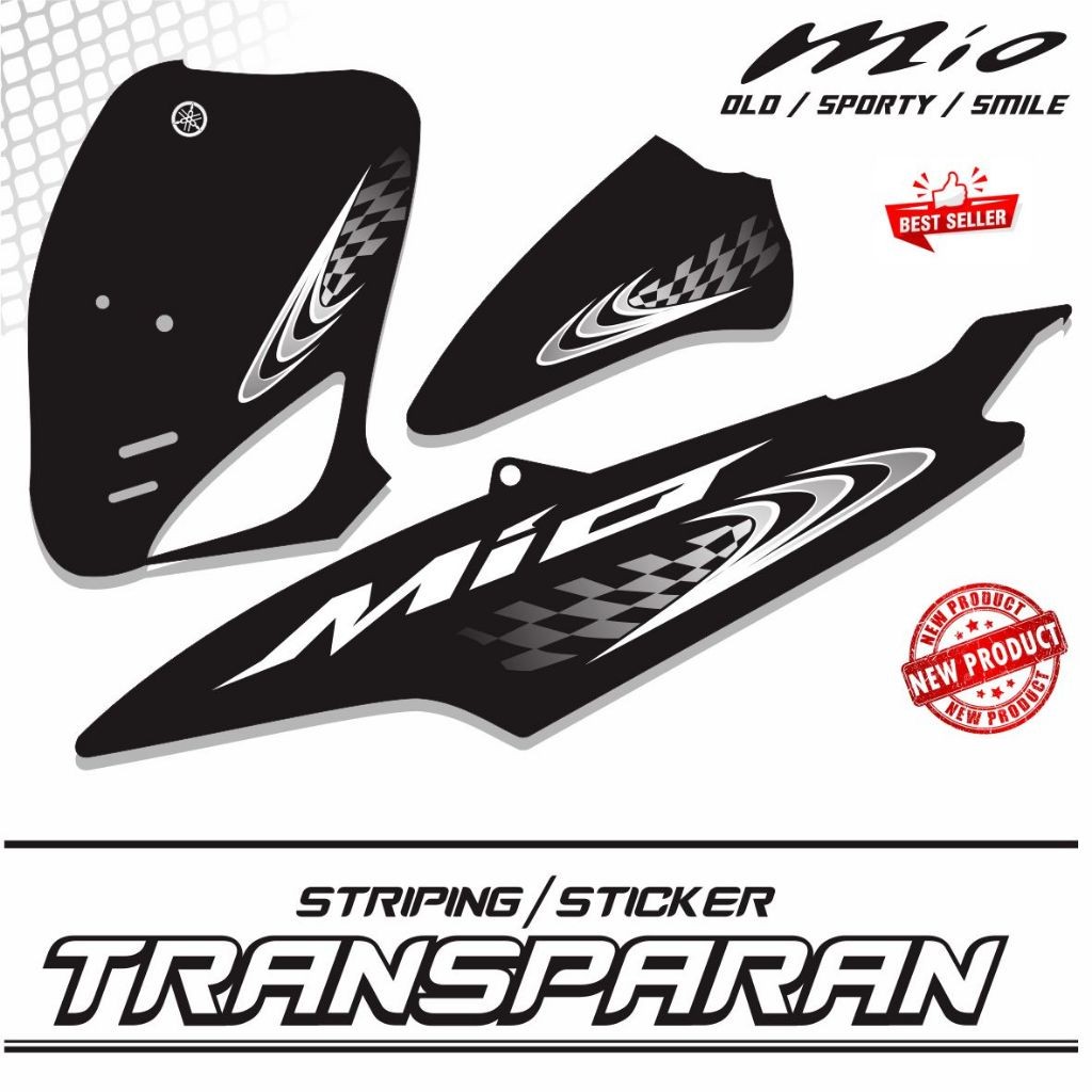 CLEAR UV TRANSPARENT STRIPING FOR YAMAHA MATIC MIO SPORTY MIO OLD ...