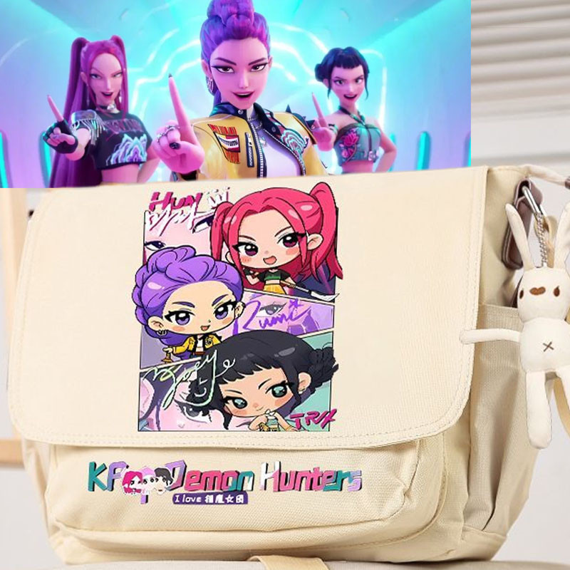 Anime Moive Theme K-POP Demon Hunters Rumi Zoey Mira Daily Bag 14 Inch ...