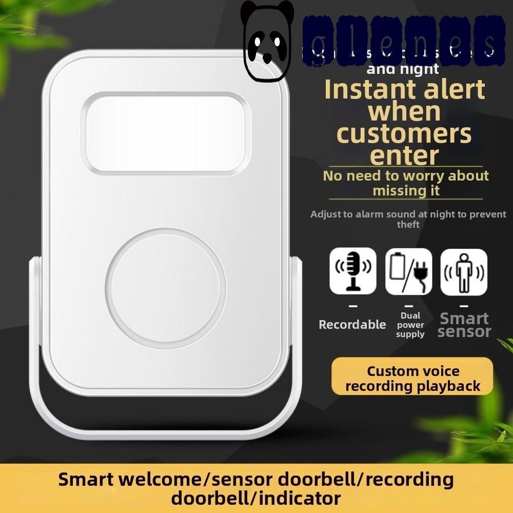 GLENES Intelligent Welcome Doorbell, Recording Function Infrared Sensor ...