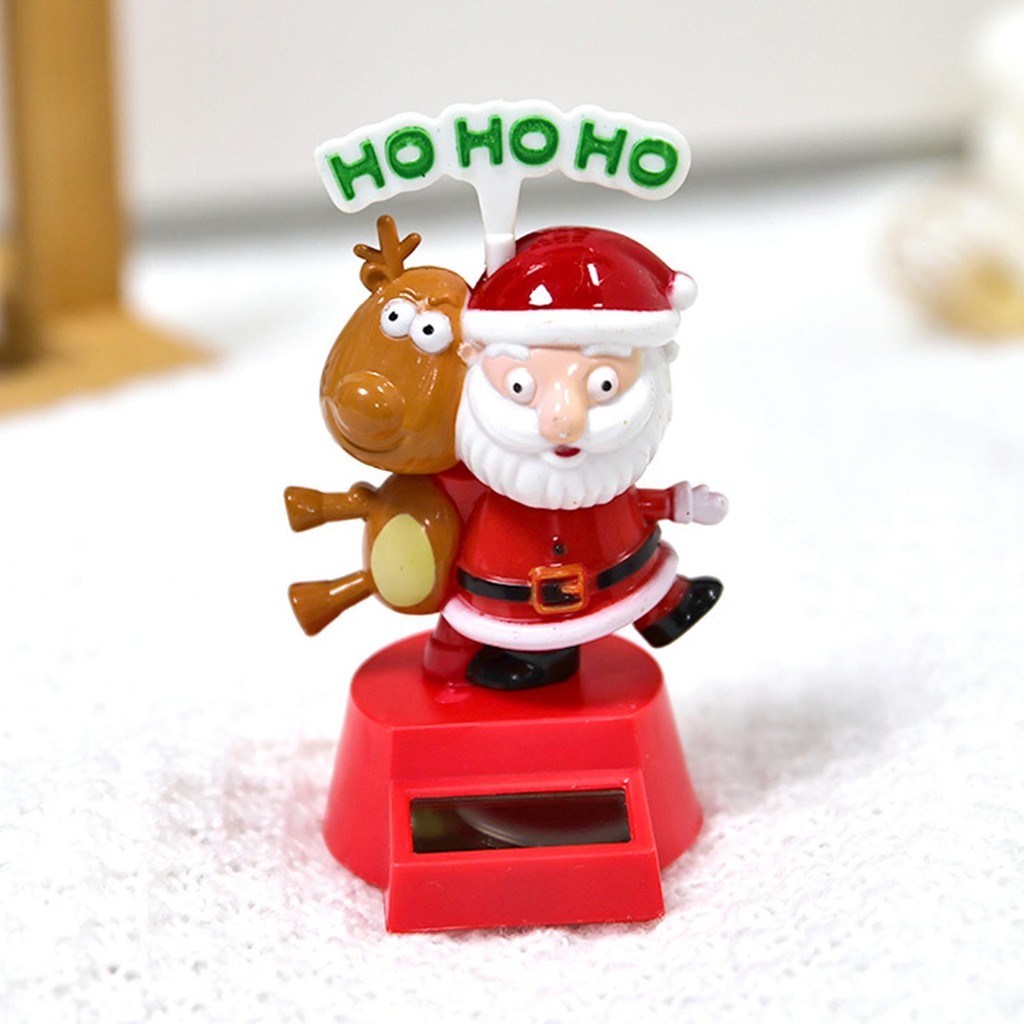 Santa Claus Solar Powered Rocking Doll Christmas Swinging Bobblehead ...