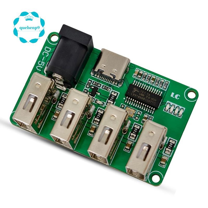 USB2.0 HUB Expansion Board 1 to 4 Port 480Mbps TYPE-C Input Hub Module ...