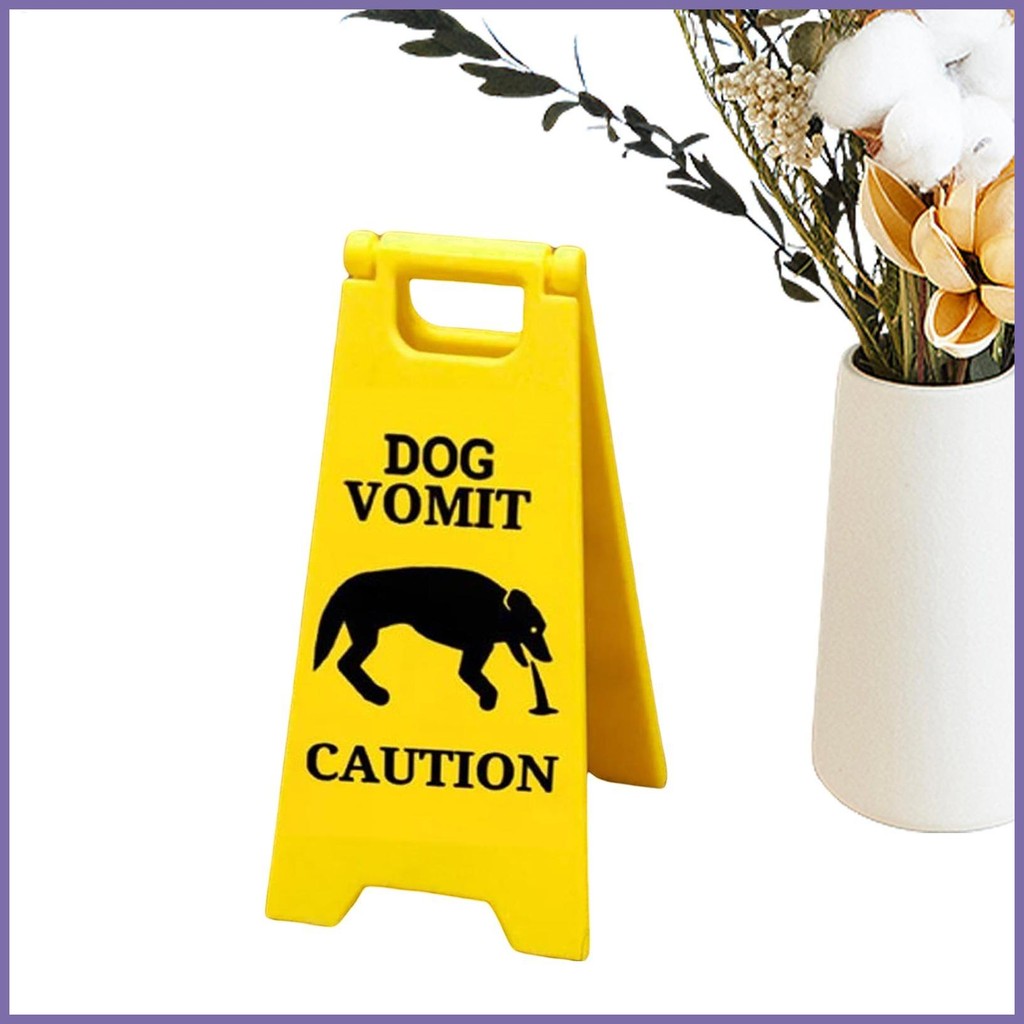 Cat Vomit Wet Floor Sign Caution Vomit Warning Sign Toilet Bathrooms ...