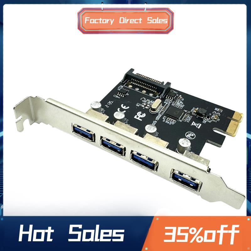 4 Port USB 3.0 PCI-E Expansion Card PCI Express PCIe USB 3.0 Hub ...
