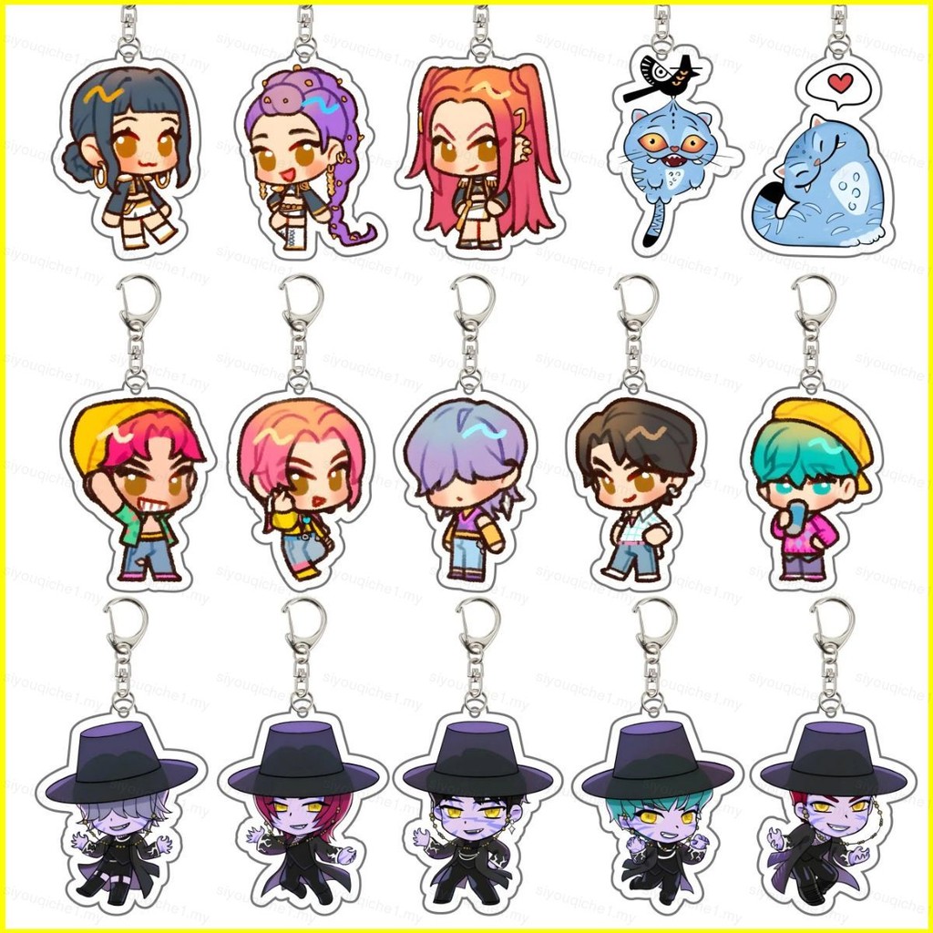 SY2 K-Pop Demon Hunters Acrylic Keychain JINU Pendant SAJA BOYS Cute ...