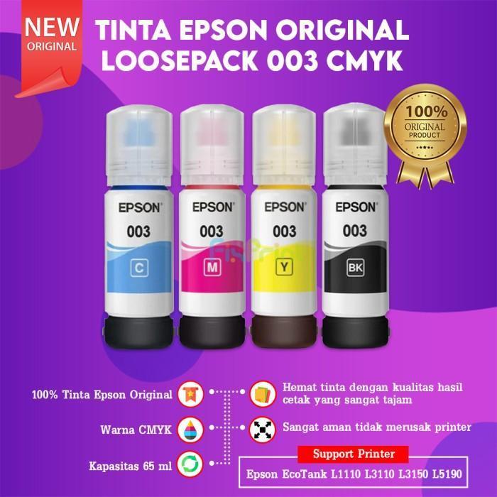 FixPrint Tinta Original Epson 003 C13T00V399 Ink Printer L11050 L3210 L3250 L3256 L3550 L3556 L5290 L5296 L55 - Gambar 2