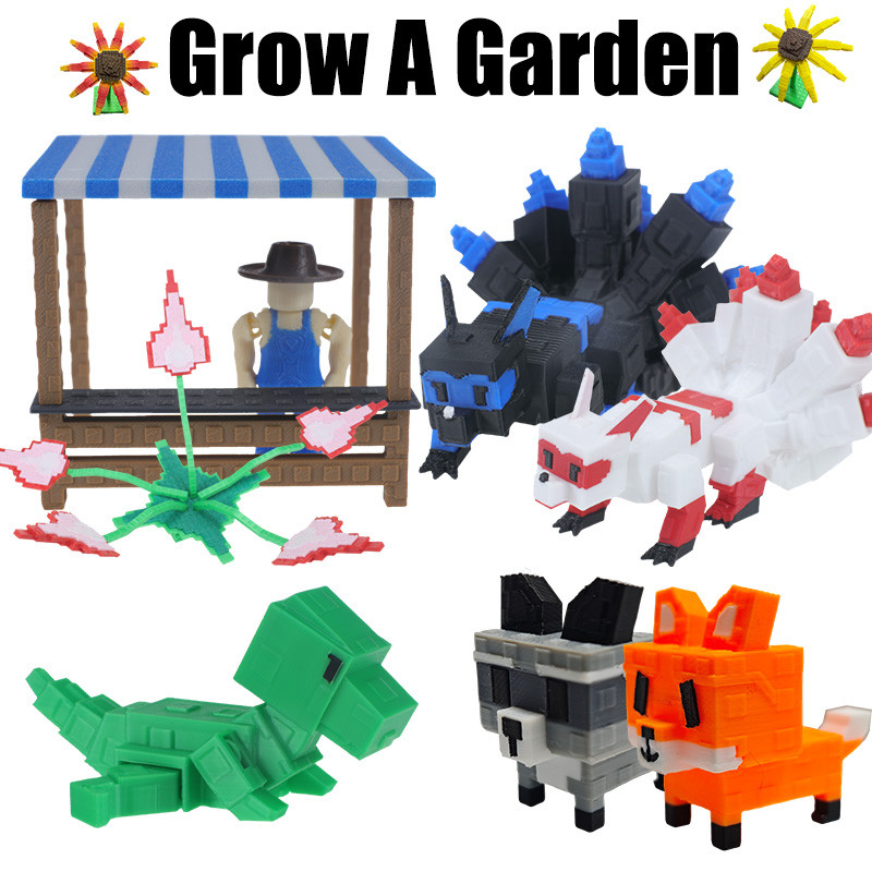 Raccoon Grow A Garden 3D Printing Toy Roblox Pet Corrupted Kitsune T ...
