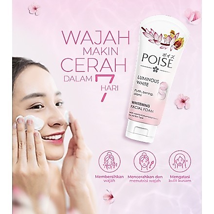 Poise Facial Foam Tube 100gr / Merah Jingga Official - Gambar 4