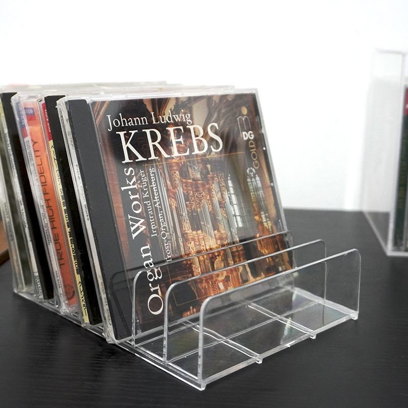 Transparent Transparent Multi-Grid Desktop CD Box Simple Album Storage ...