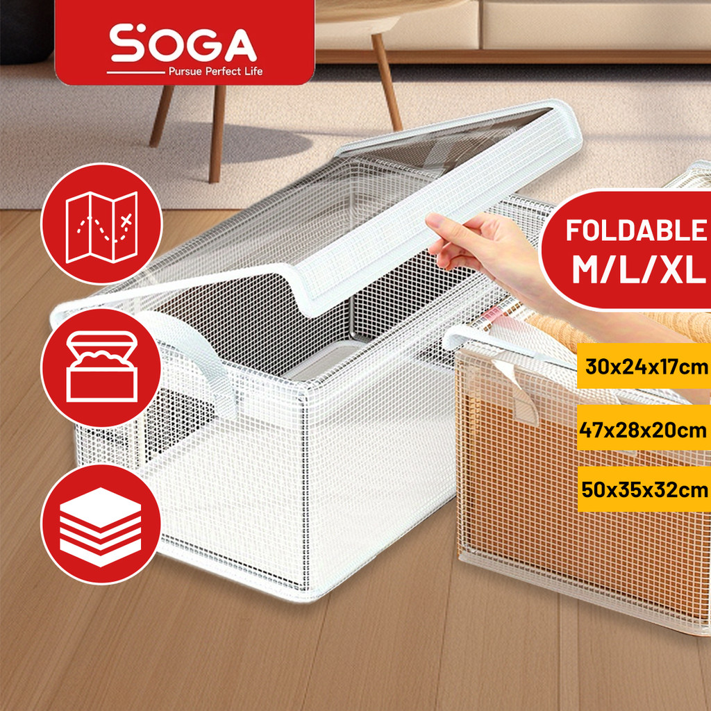 （SG）SOGA Transparent Waterproof Storage Box｜Foldable Clothes Organizer ...
