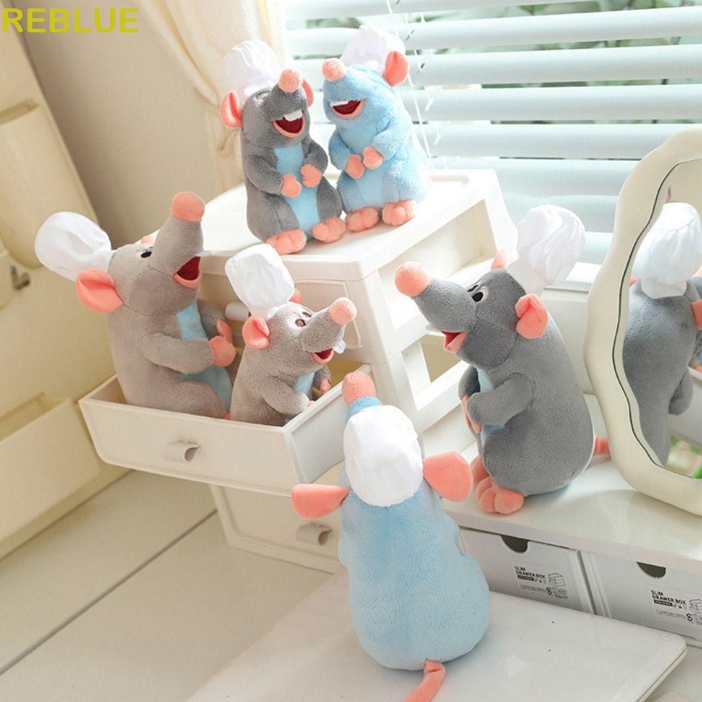 REBLUE Ratatouille Chef Remy Plush Toy, Cooking Mice Mouse Brother Doll ...