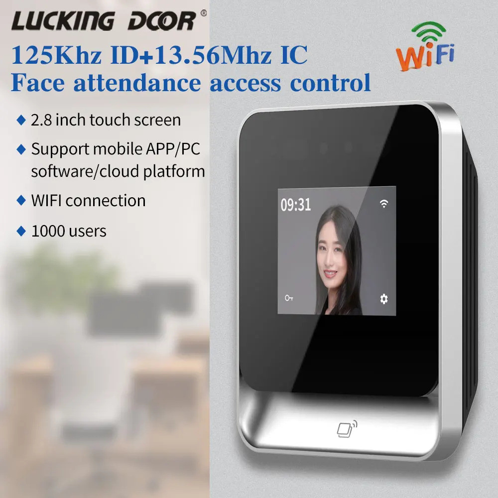 2.8 Inch Wifi Face Recognition Door Access Control Time Attendance ...
