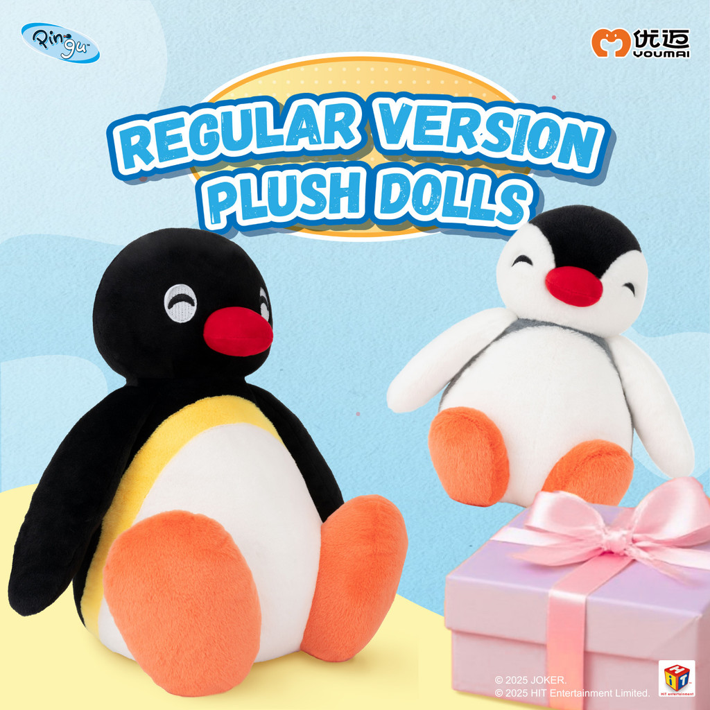 Pingu Penguin Plush Toy – Sitting Series Stuffed Animal Doll, Cute ...