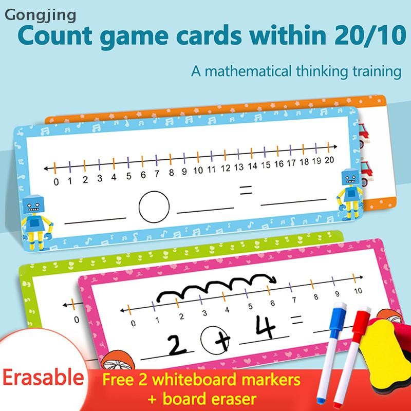 [Gongjing] 1 Set Addition Subtraction Game 0-20 Dry Erase Number Line ...