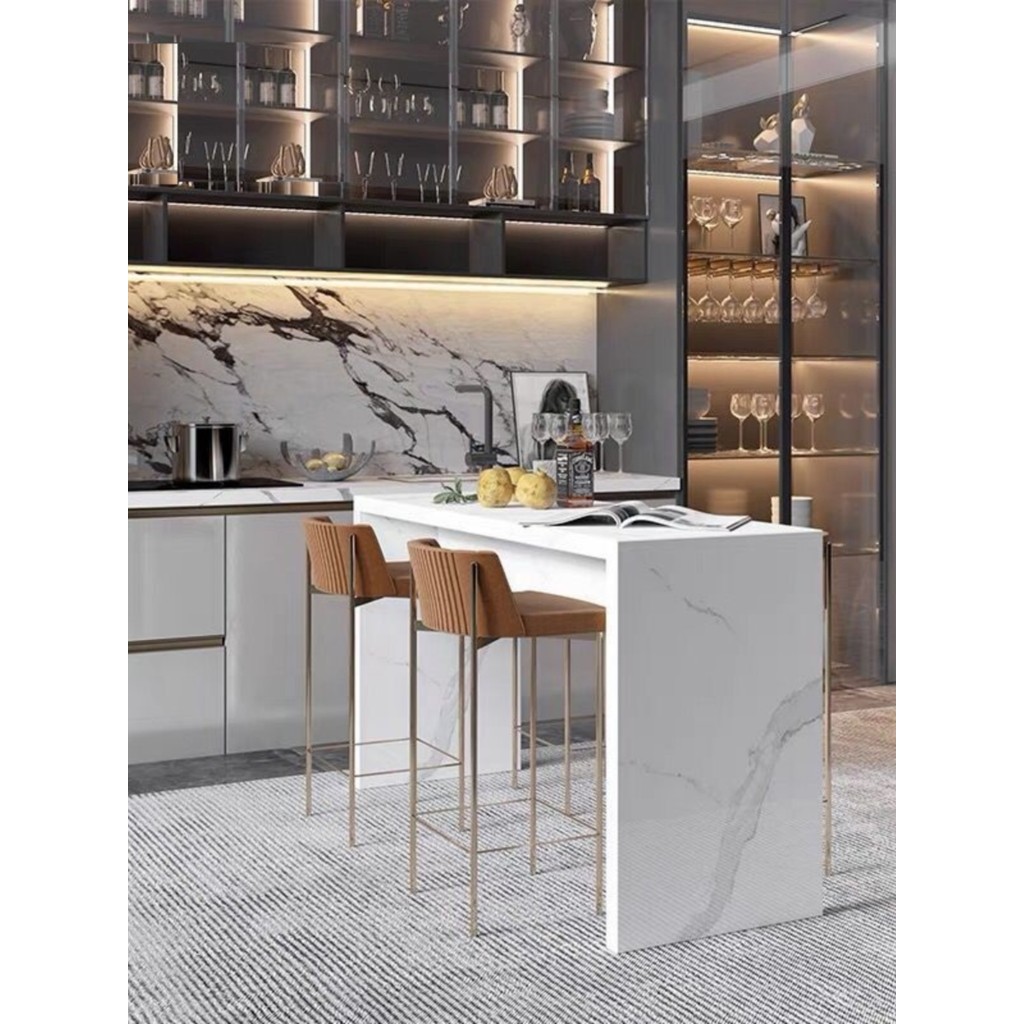 Solid Wood Bar Counter Zhongdao Counter Open Kitchen Dining Table Bar ...