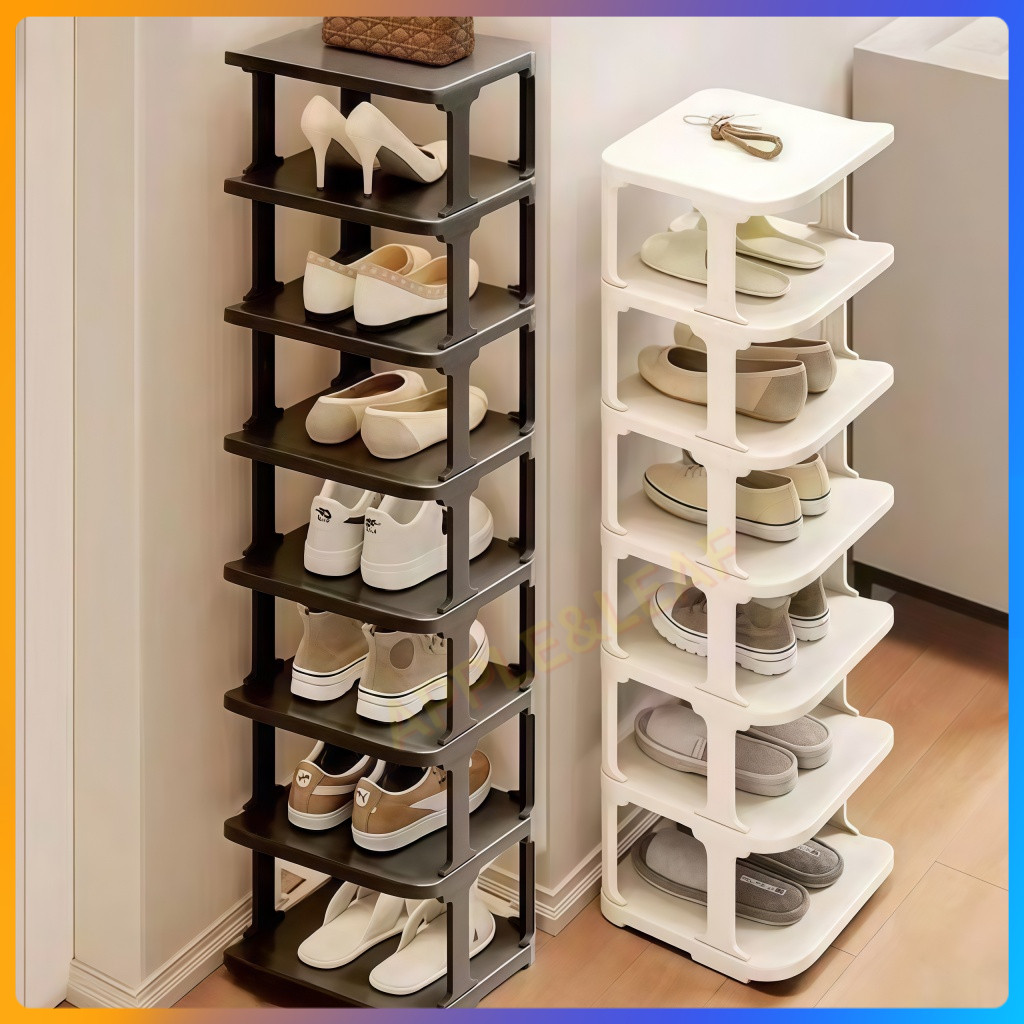 Multi-Layer Narrow Shoe Rack Plastic Simple Shoe Organizer Shelf Space ...