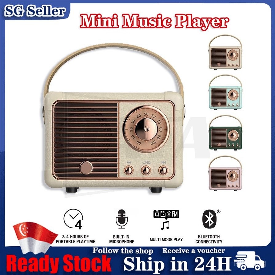 SG stock stock Retro Portable Wireless Bluetooth Speaker Vintage ...