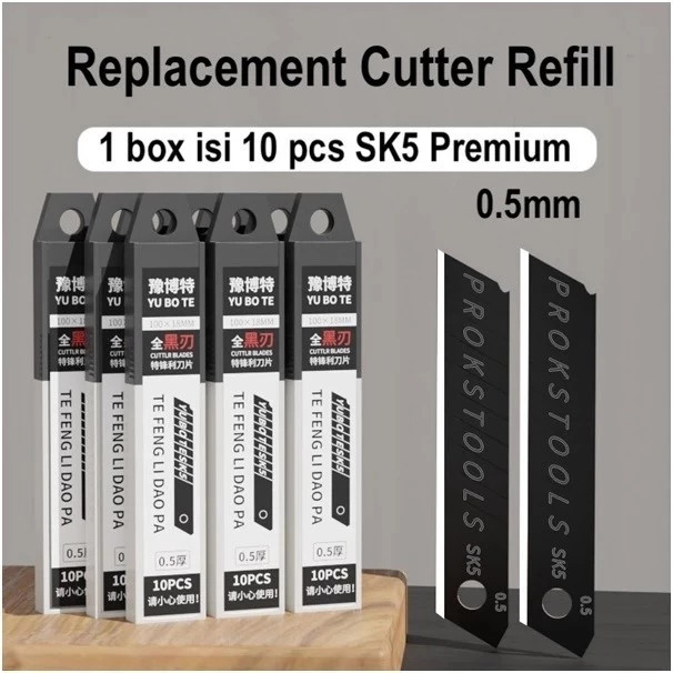 CUTTER REFILL 1 BOX ISI 10pcs SK5 PREMIUM - Gambar 2