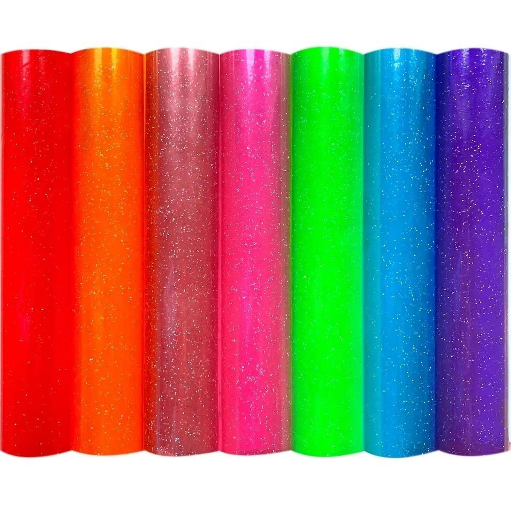 XIANSSG Transparent Vinyl Fabric, Waterproof Glitter PVC Jelly Vinyl ...