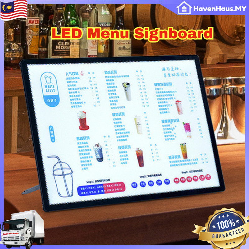 A3 A4 LED Menu Signboard Light Box Adjustable Angle Price List Display ...