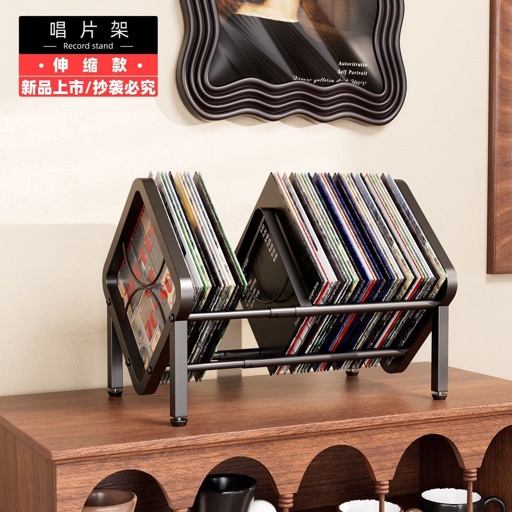 [48H Shipping] Expandable Record Storage Rack Creative Desktop Metal ...