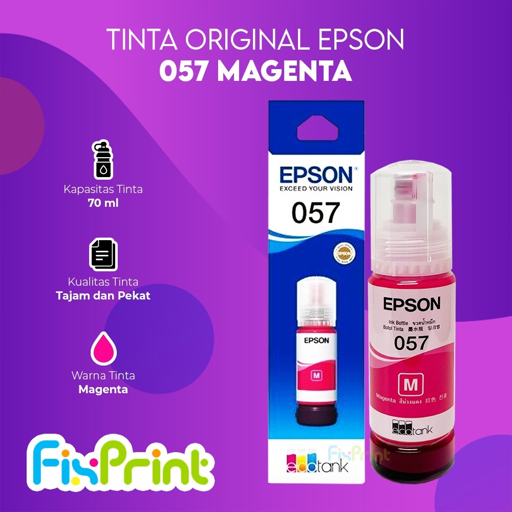 FixPrint Tinta Epson Original 057 T09D1 - T09D6 CMYK LC LM 70ml, Tinta Refill Printer Epson L8050 L18050 - Gambar 3