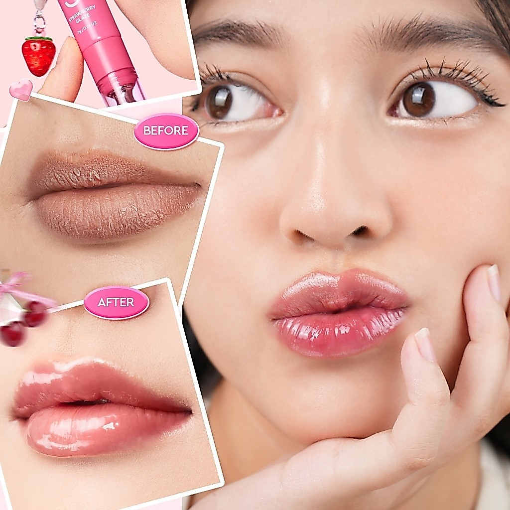 Glad2Glow Brightening Lip Serum 7g Mencerahkan Vitamin E danVitamin C g2g / Merah Jingga Official - Gambar 4